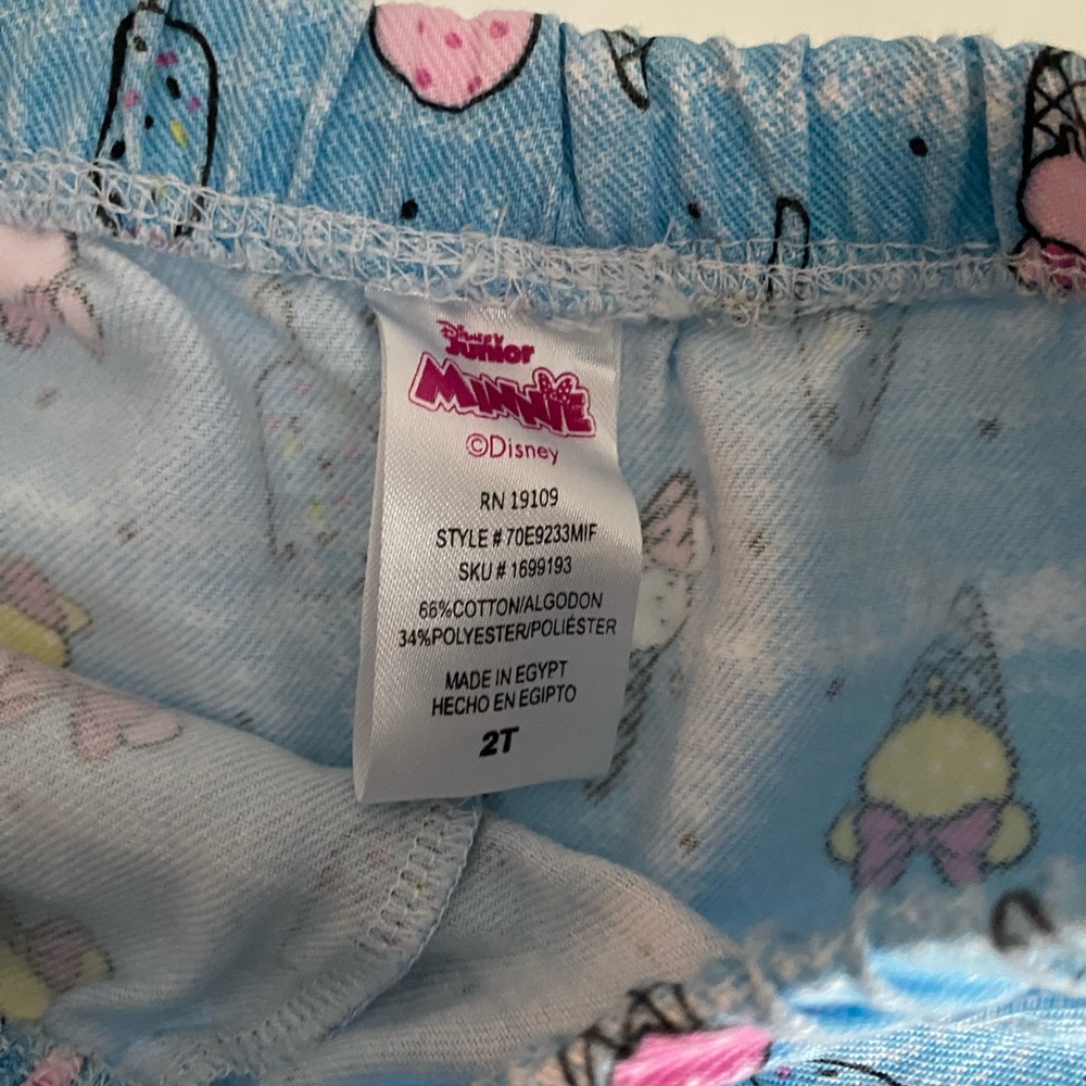 Disney Minnie Mouse Ice Cream Print Ruffle Shorts - Picture 2 of 3